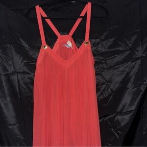 Michael Kors Coral Pleated Top, Fully Lined/Large